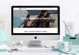 Création du site internet de la boutique de prêt-à-porter féminin Adeline - My Little Com', agence de communication à Brest